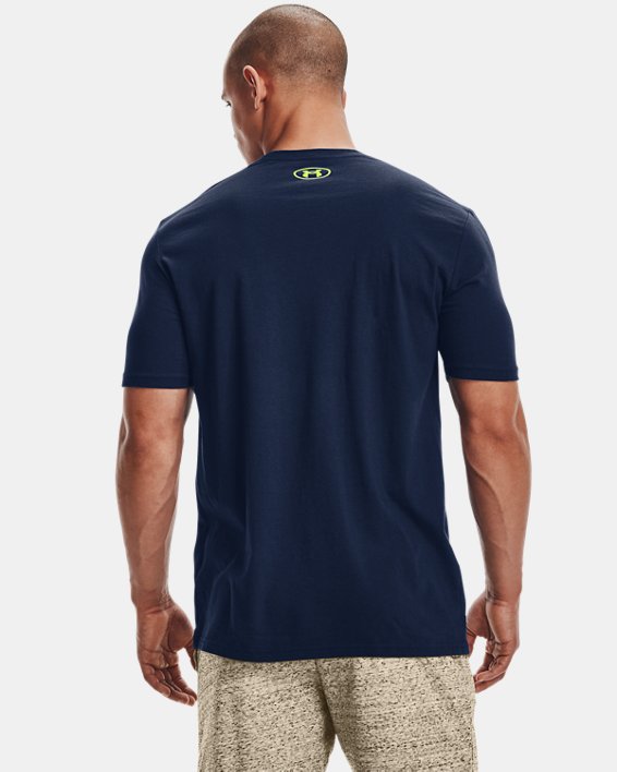 男士UA Island Waves短袖T恤, Navy, pdpMainDesktop image number 1